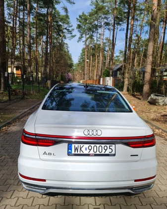 Audi A8 cena 210000 przebieg: 97000, rok produkcji 2019 z Warszawa małe 667